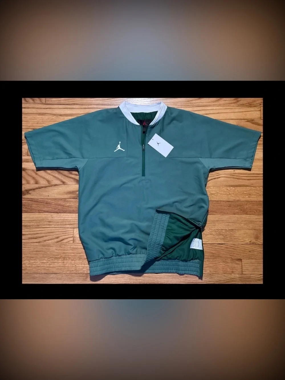 Jordan Team Lightweight pullover Jacket DARK Green W Pockets Men’s Sz S New